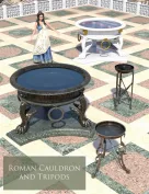 Roman Cauldron and Tripods