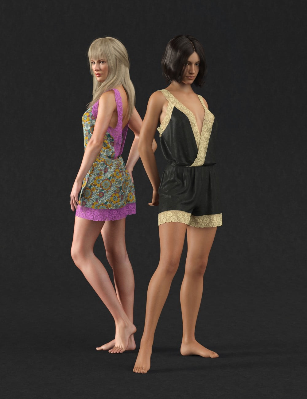 dForce Retro Romper for Genesis 8 Female(s)