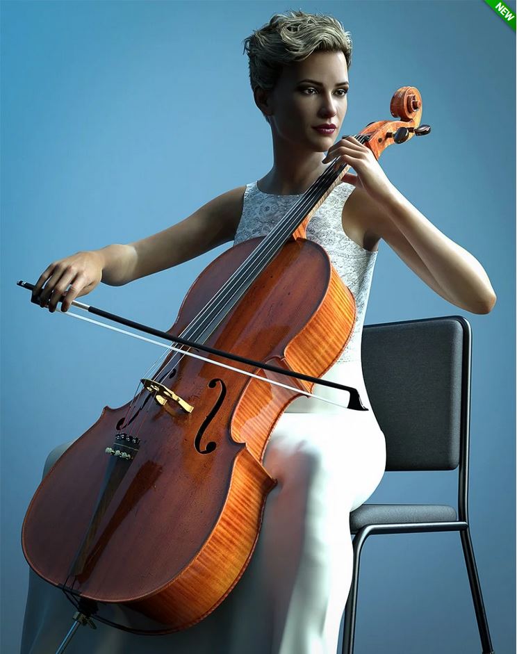 HD Cello and Poses for Genesis 8