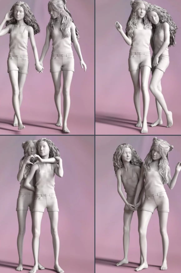 Little Divas Poses for Genesis 8 Female(s)