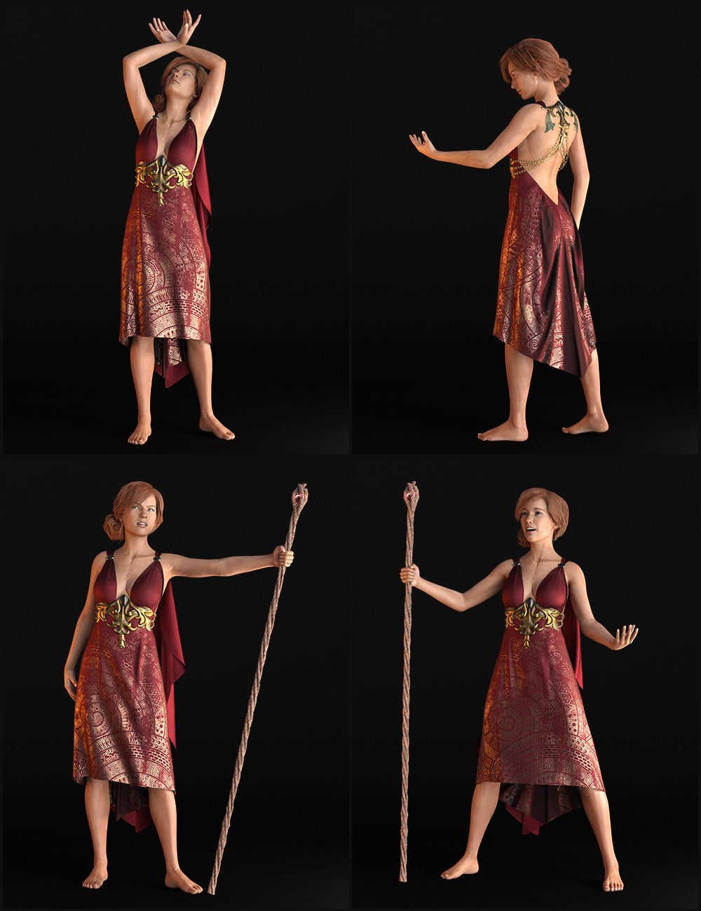 Quixotry's Fantasy Poses for Genesis 8 Female