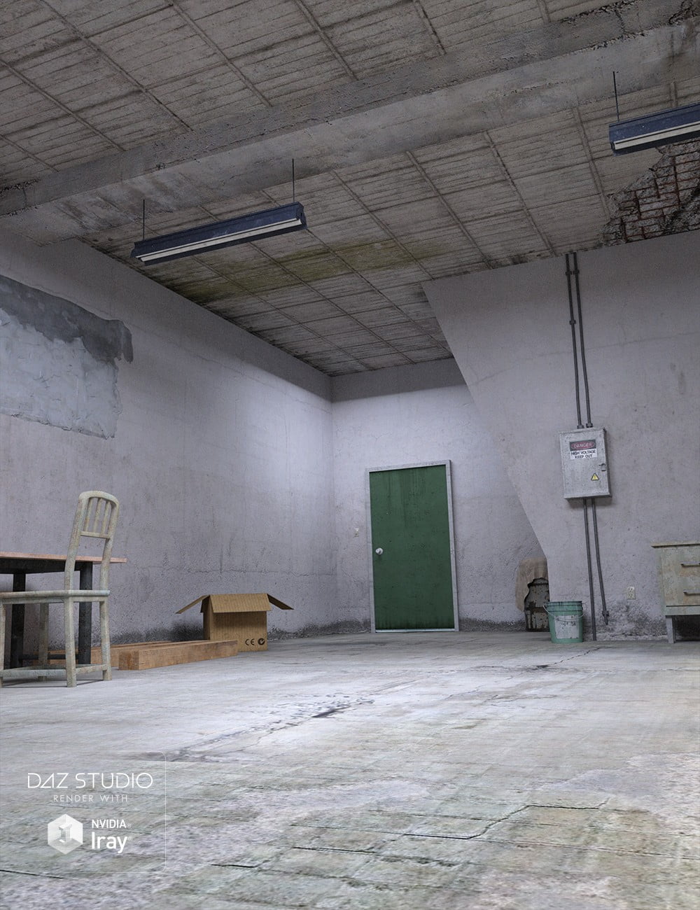 Industrial Room Interior and Props