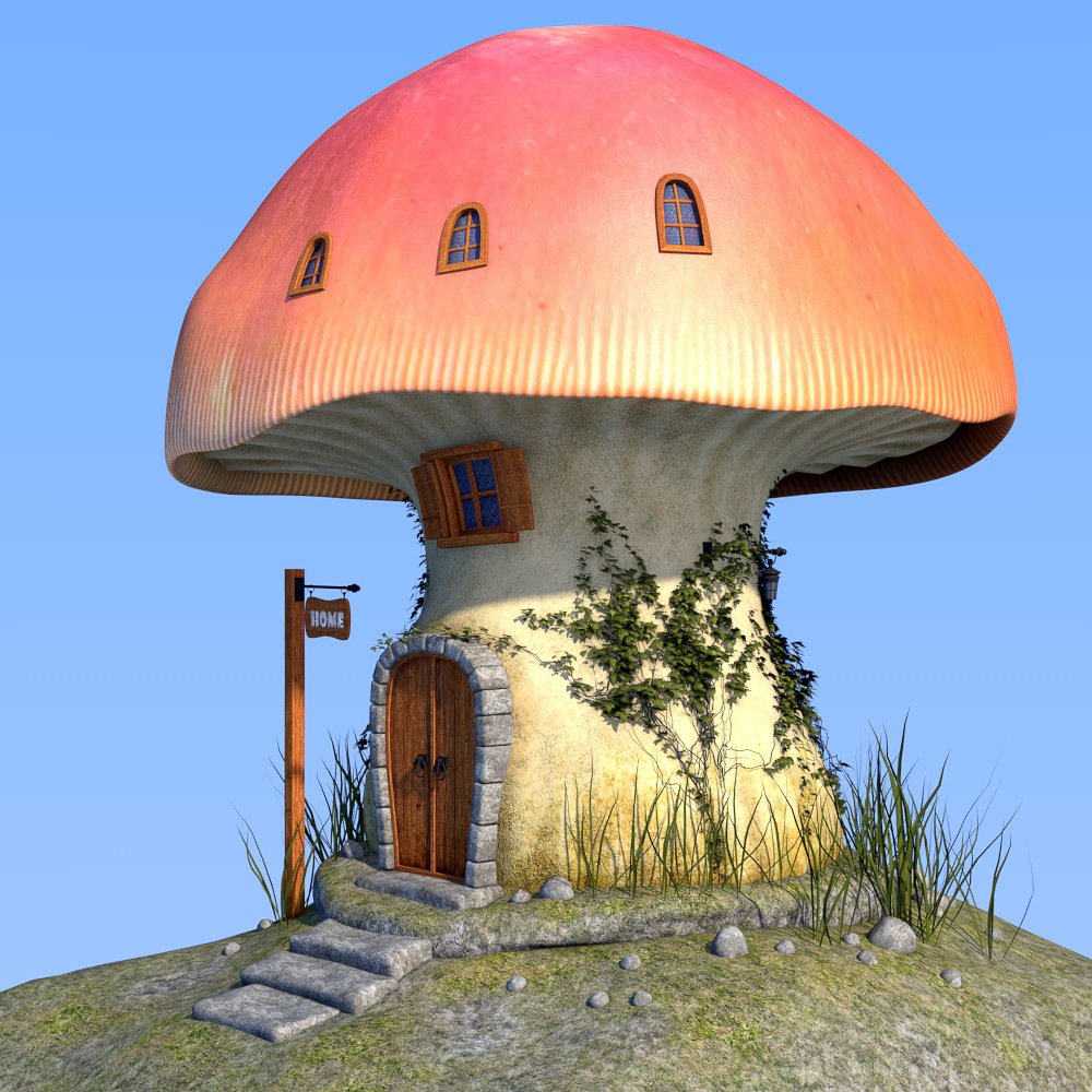 Real mushroom house