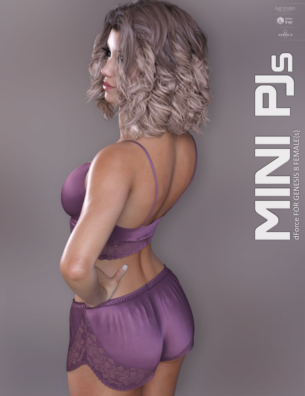 dForce Mini PJs for Genesis 8 Females