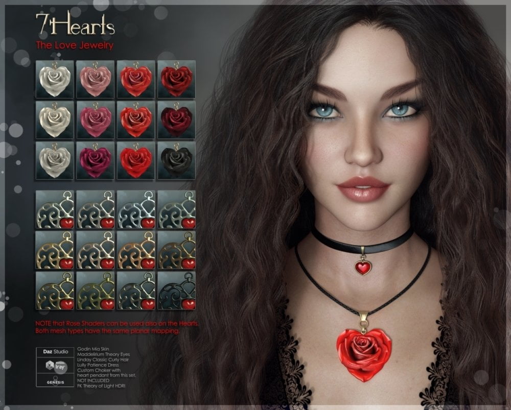 7Hearts Jewelry for Genesis 8 Females