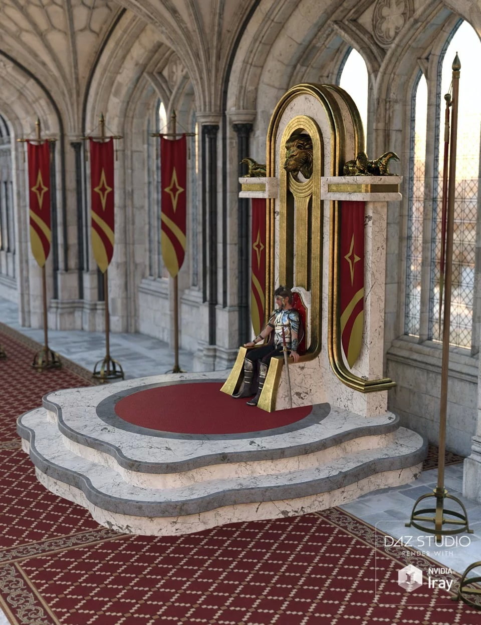 Winterblack Hall Throne Room Props