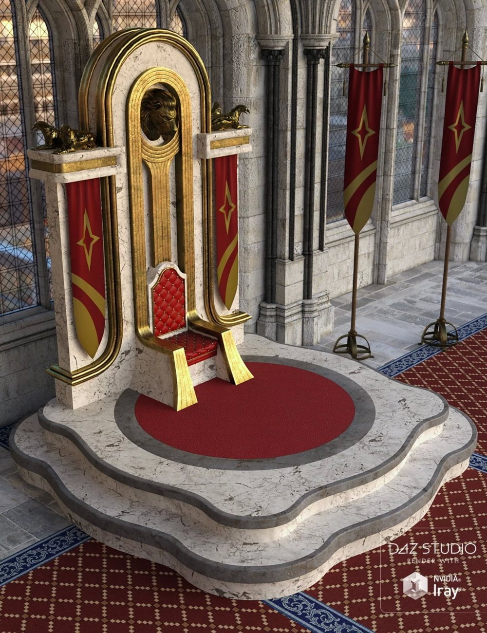 Winterblack Hall Throne Room Props