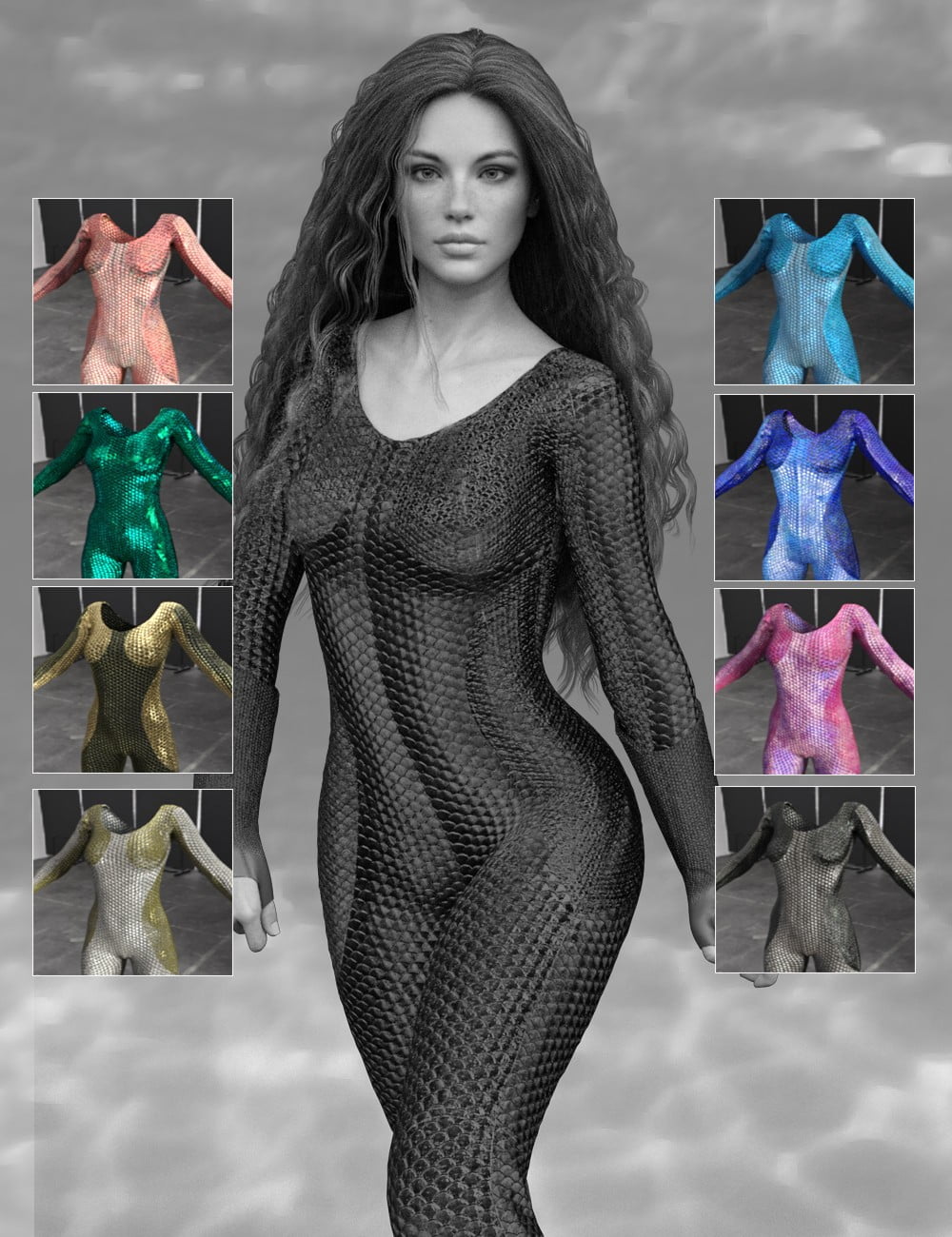 X-Fashion Aquarius Outfit for Genesis 8 Female(s)