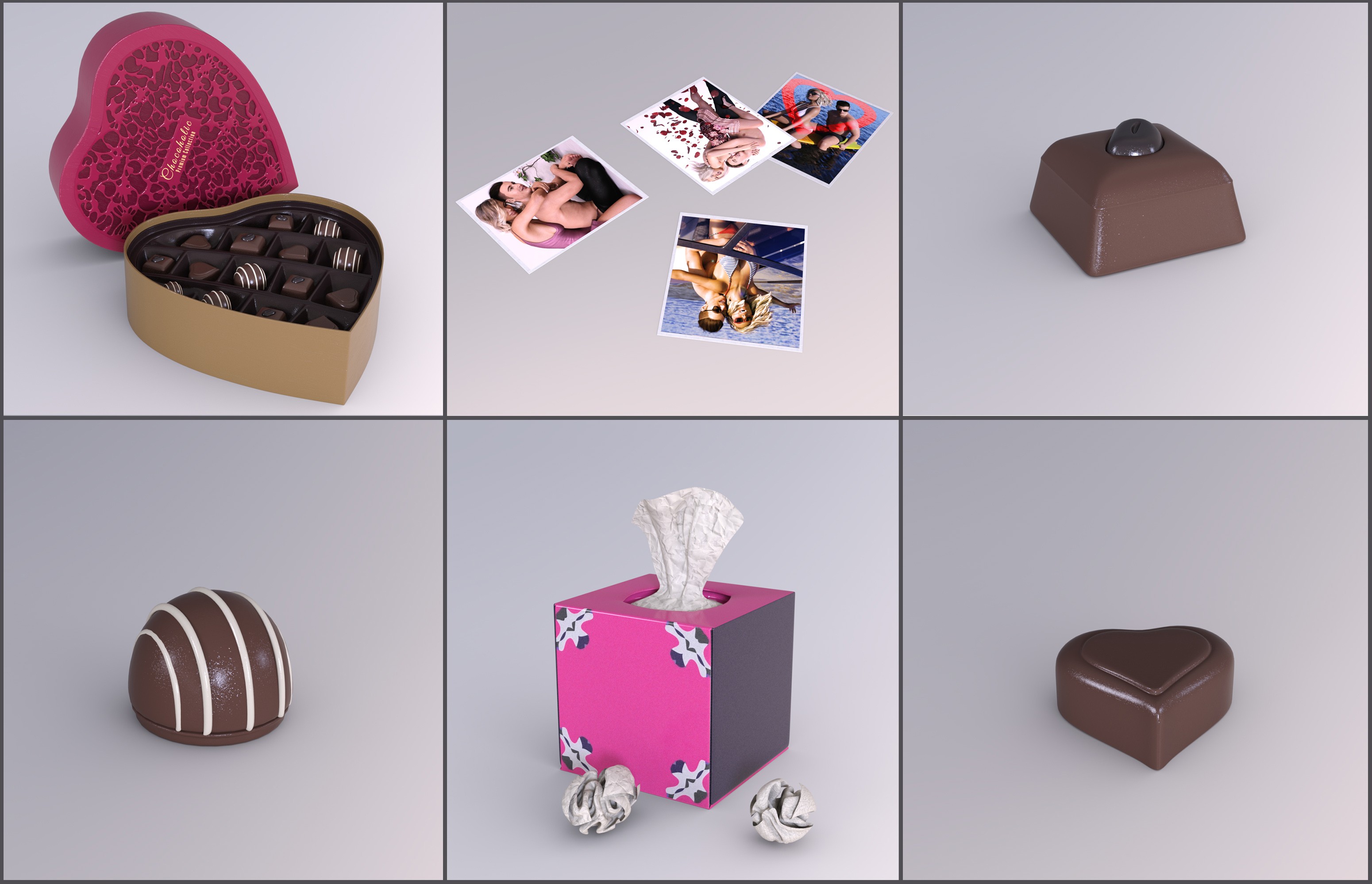 Z Alone on Valentines Props and Poses for Genesis 3 and 8 Female