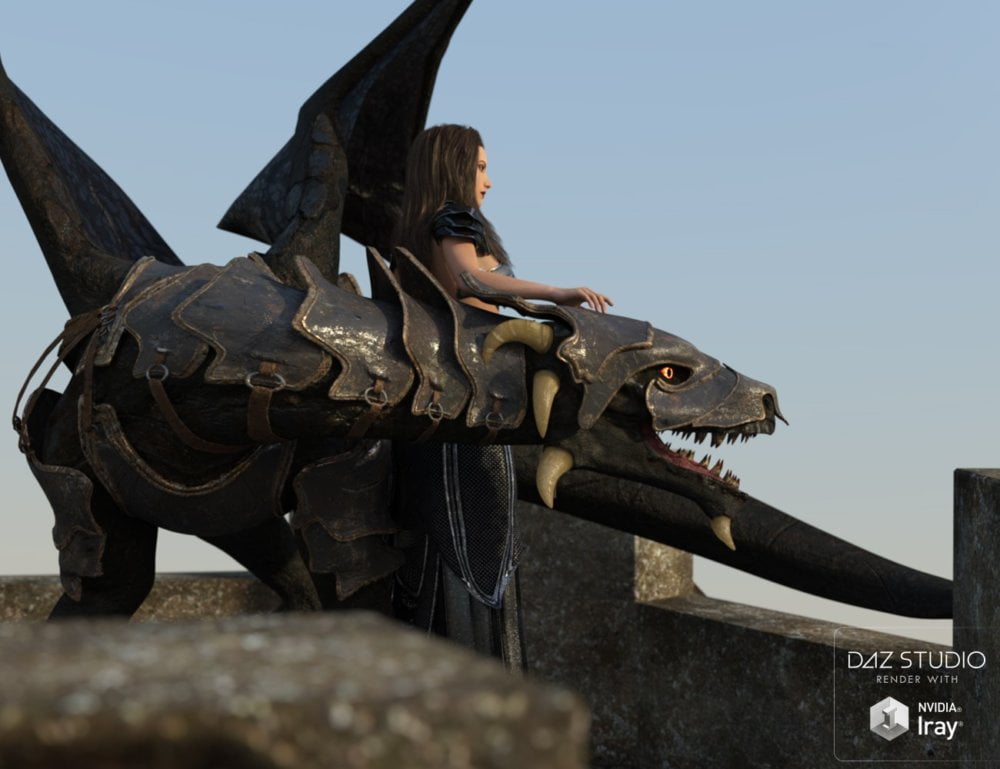 PBReal Iray for Ridged Plate Armor for Daz Dragon 3