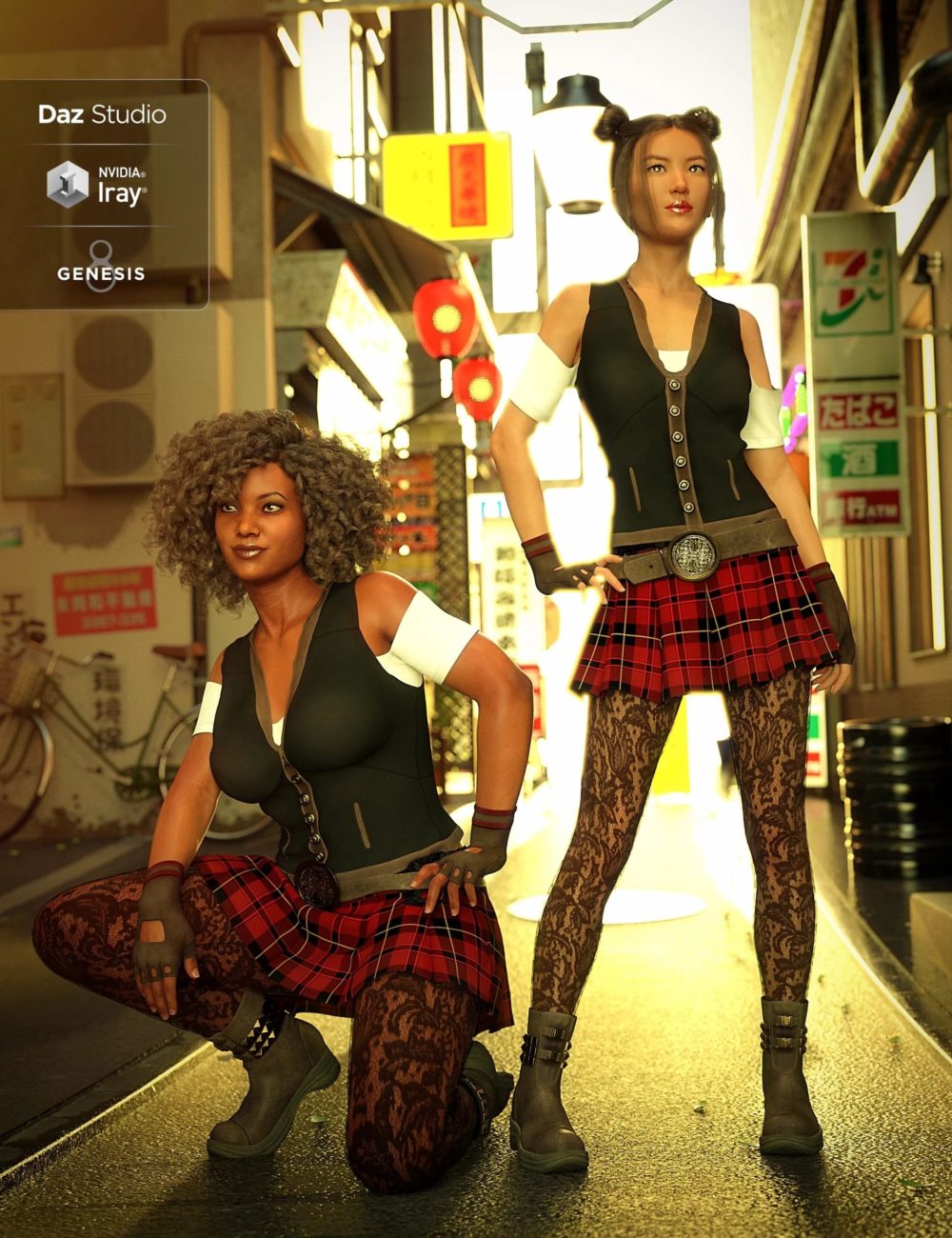 dForce Urban Adventure Outfit for Genesis 8 Female(s)
