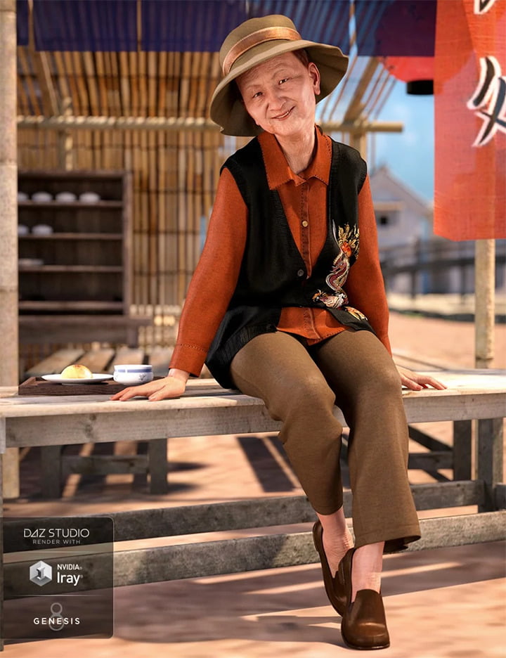 dForce Nainai Outfit for Genesis 8 Female