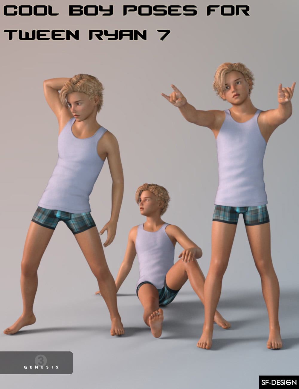 Cool Boy Poses for Tween Ryan 7 ⋆ Freebies Daz 3D