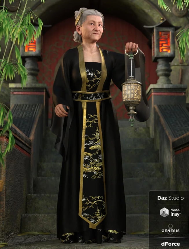 dForce Palace Robes Outfit for Genesis 8 Female(s)