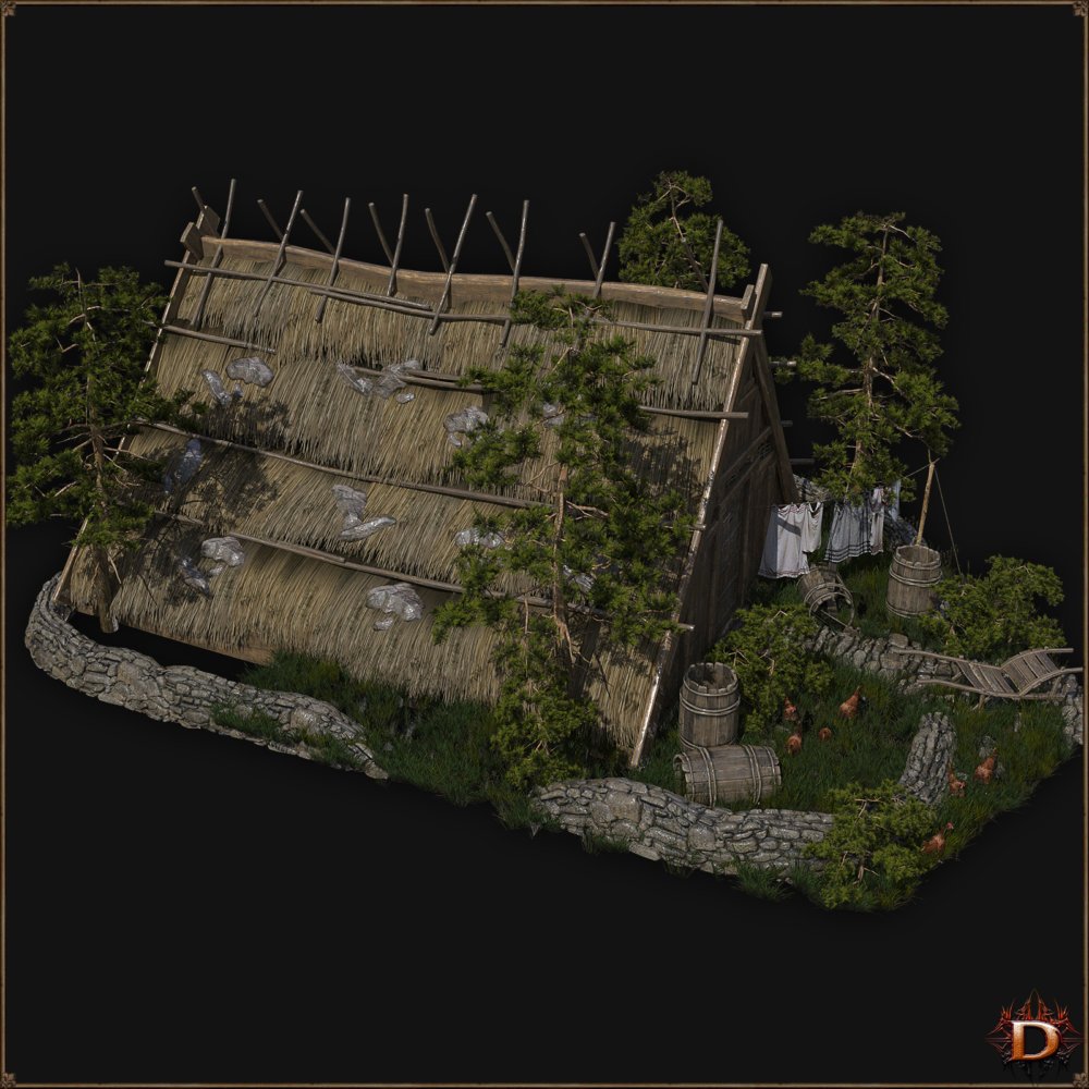 Medieval Small Village House 3