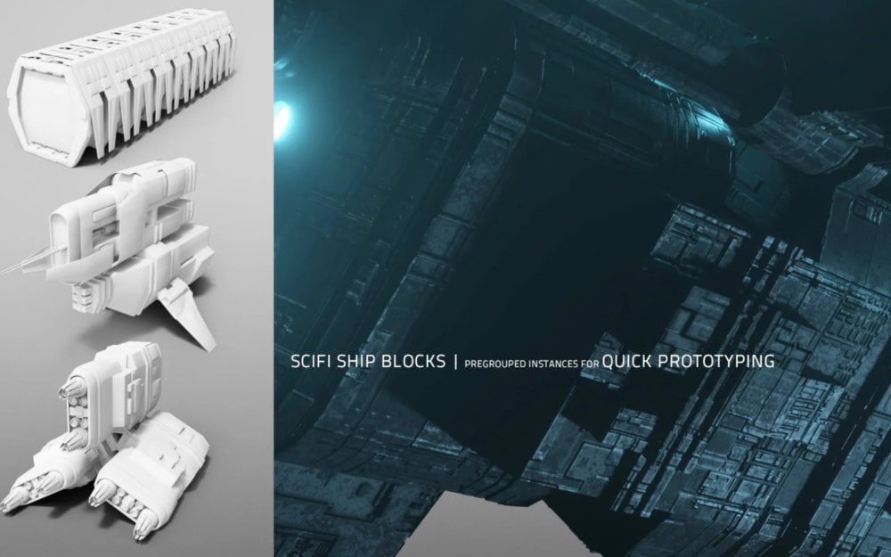 Scifi Ship Building Blocks