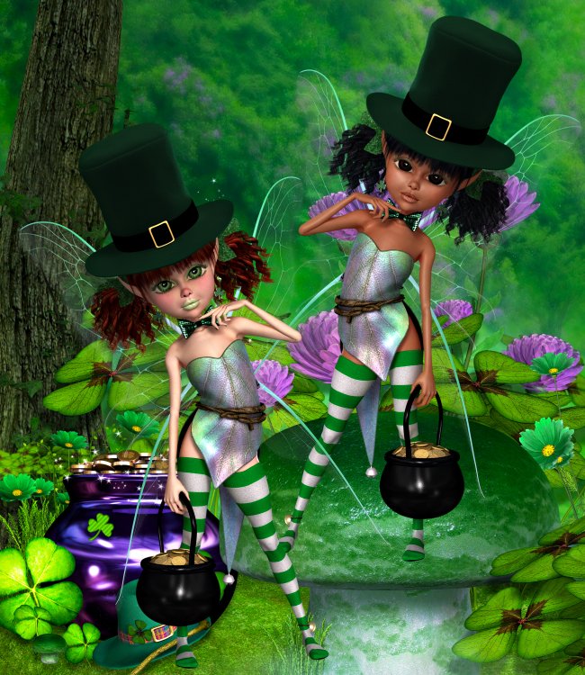 St. Pattys Day Small Graphics Bundle Backgrounds and Pngs