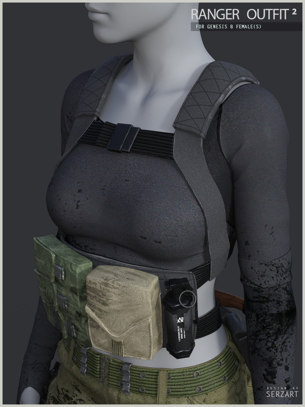 Ranger Outfit 2 for Genesis 8 Female