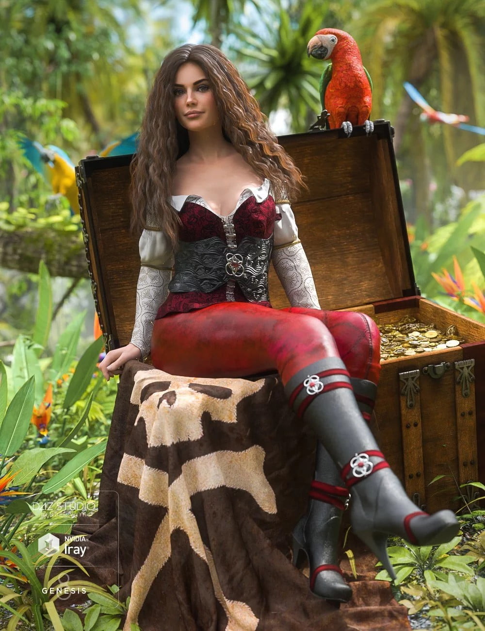 dForce Ruby June Outfit for Genesis 8 Female(s)