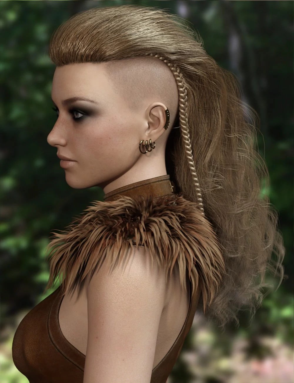 MRL Warrior Hair for Genesis 8 Female