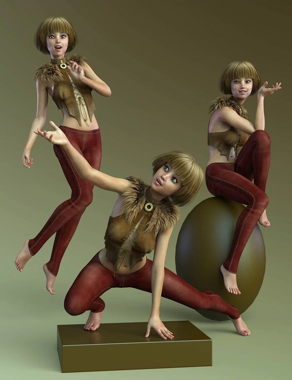 CDI Poses and Expressions for Tika 8 and Genesis 8 Female