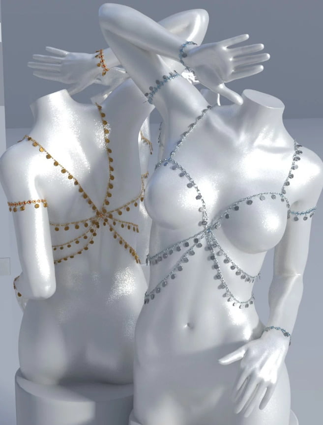 Body Chains 2 for Genesis 3 and 8 Female(s)