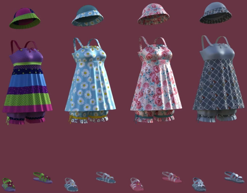 Caryn Summer Time Set for Genesis 8 Female(s)