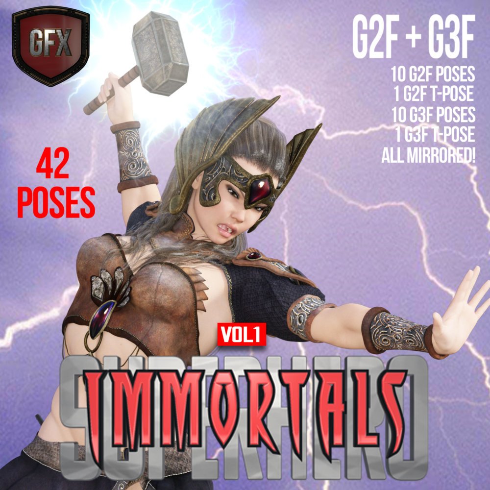 SuperHero Immortals for G2F &G3F Volume 1