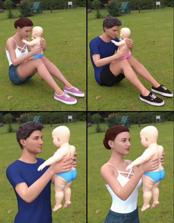 Family Poses for Caryn and Tobyn with Genesis 8