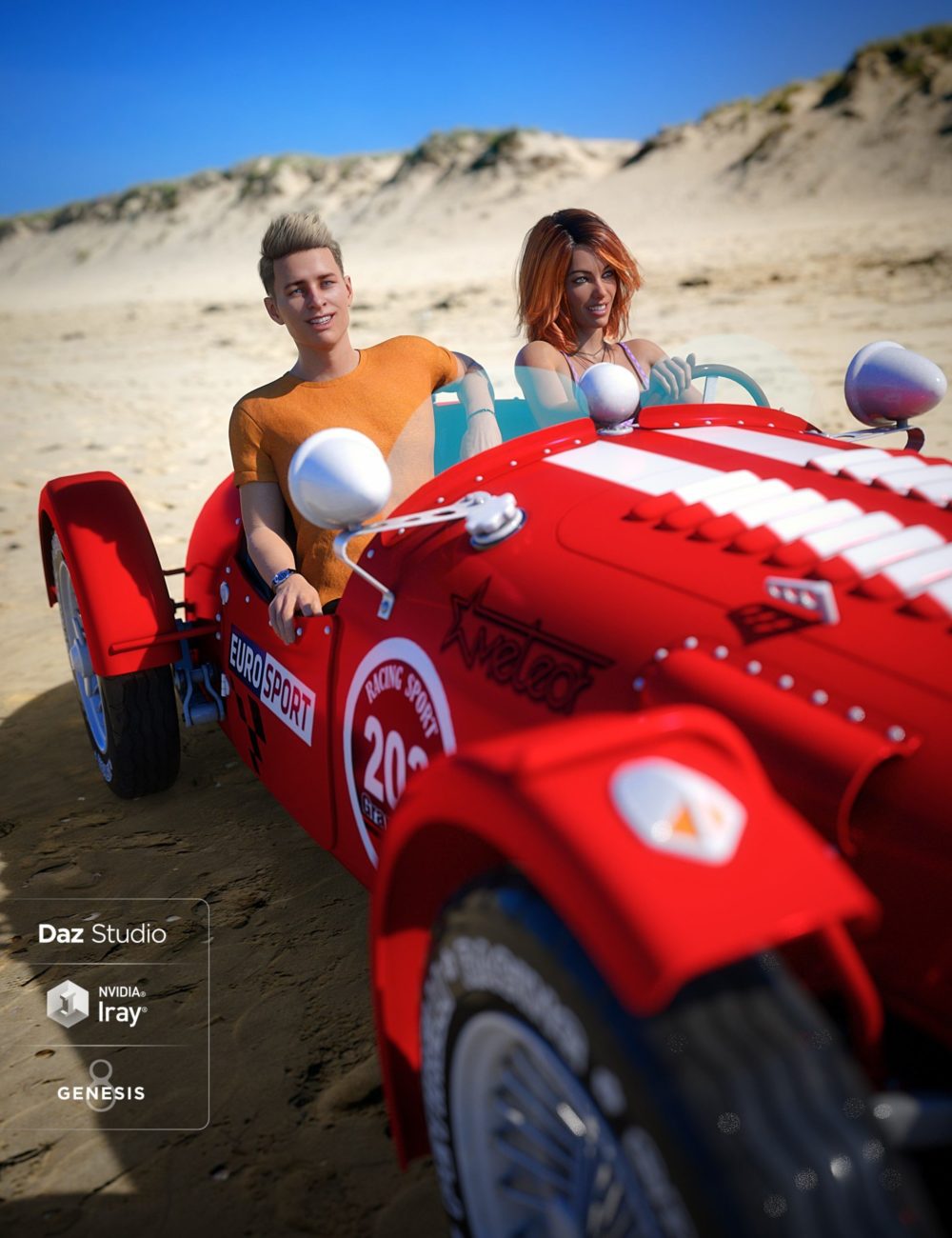 Sport Car Meteor Race Poses for Genesis 8