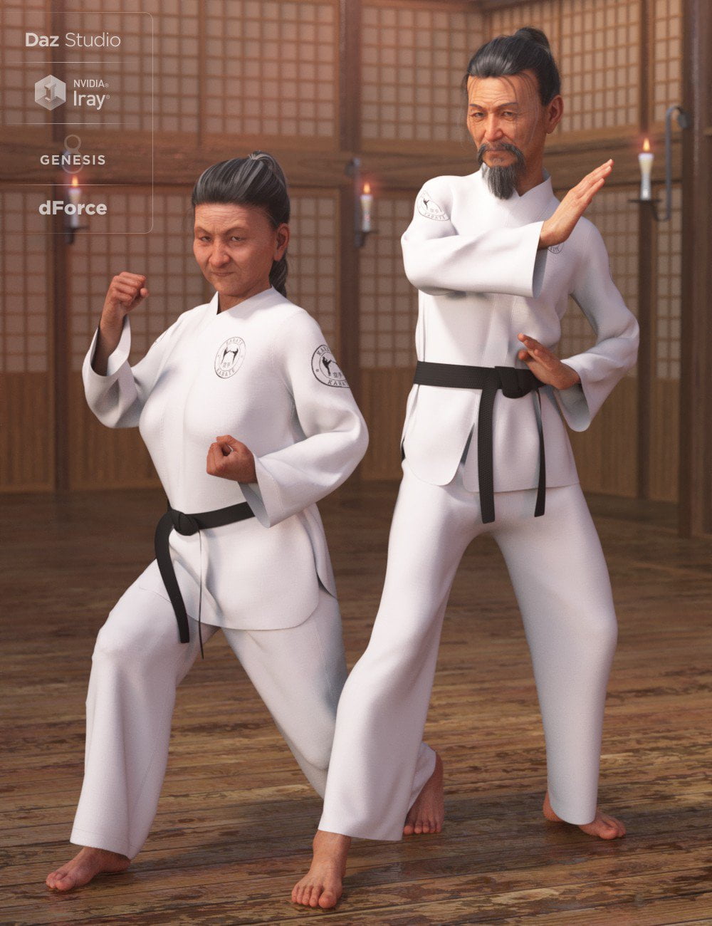 dForce Karate Gi for Genesis 8