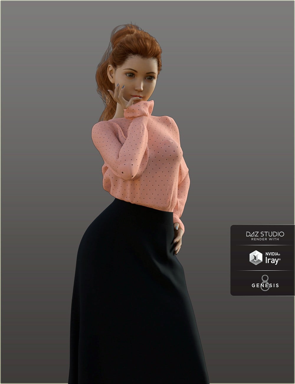 dForce H&C Long Skirt Outfit for Genesis 8 Female(s)