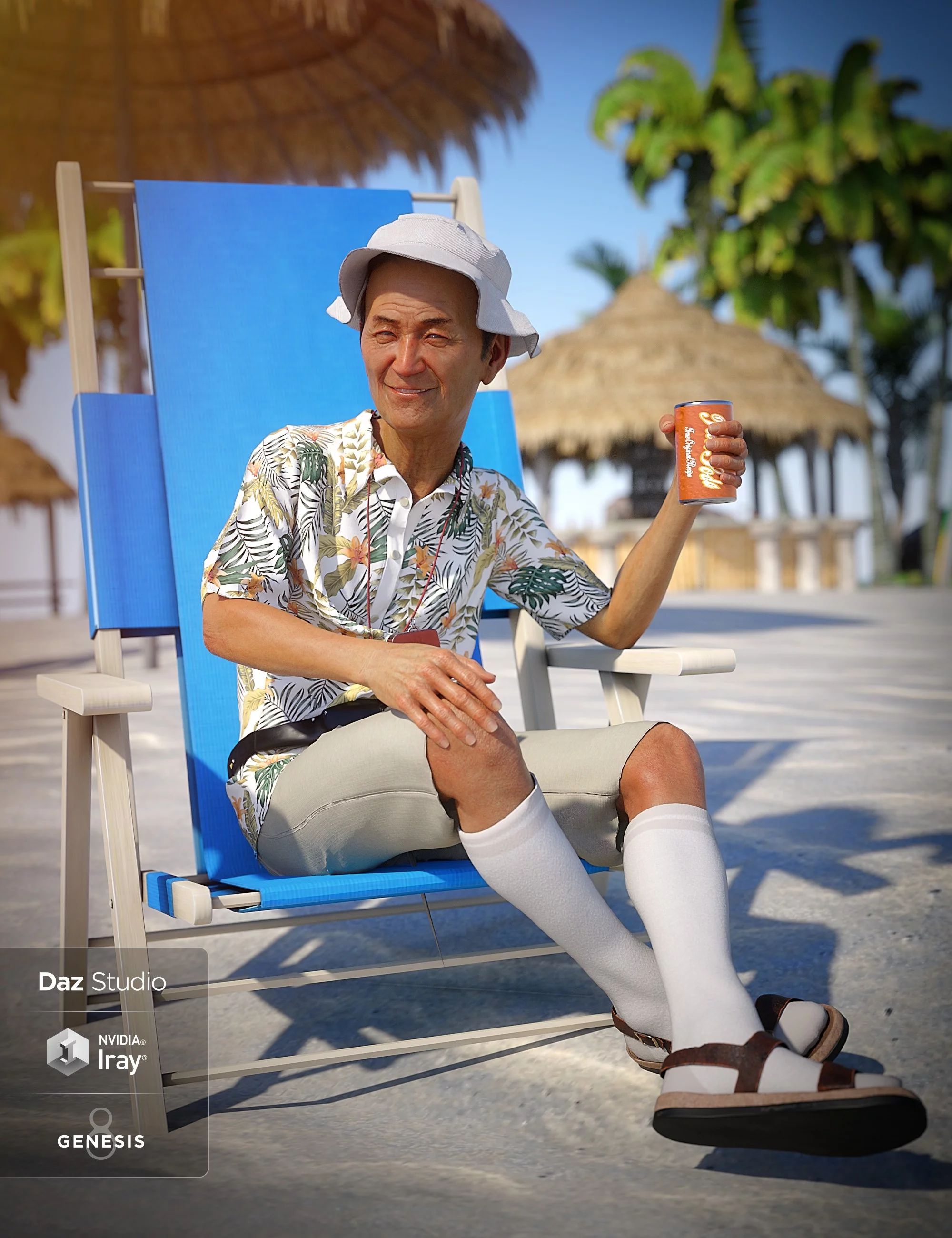 dForce On Vacation Outfit for Genesis 8 Male(s)