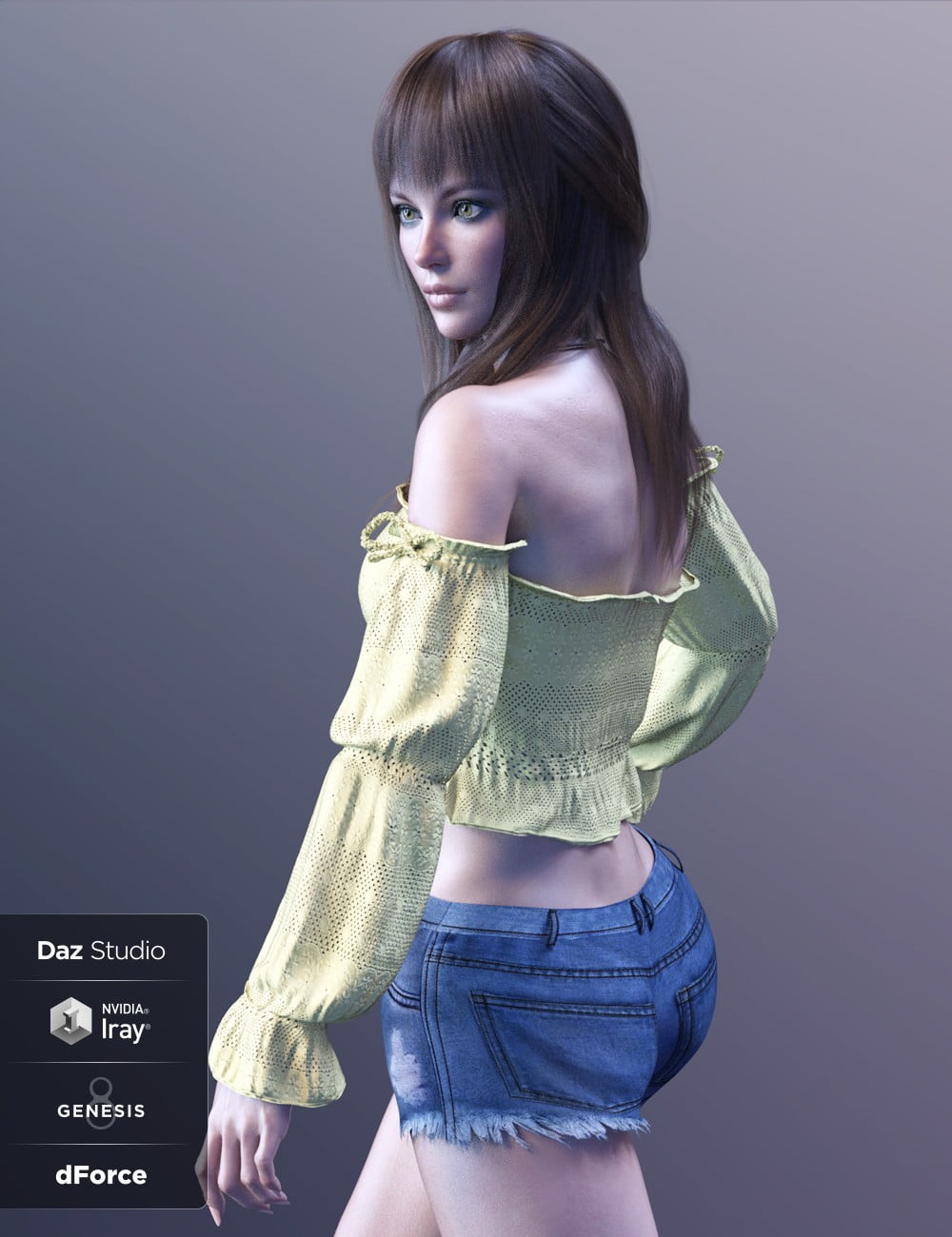dForce X-Fashion Boho Chic Outfit for Genesis 8 Female(s)