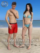 JW Swimsuit Set for Genesis 8