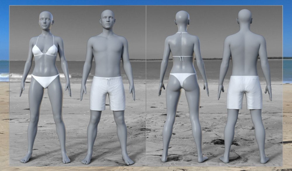 JW Swimsuit Set for Genesis 8
