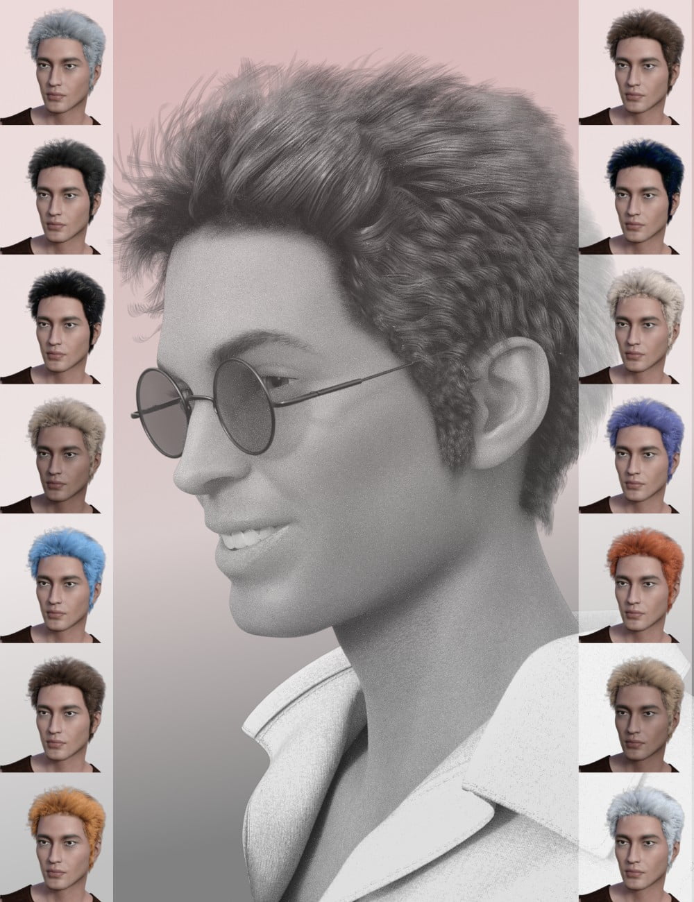 Nocturne Hair for Genesis 8 Male(s)