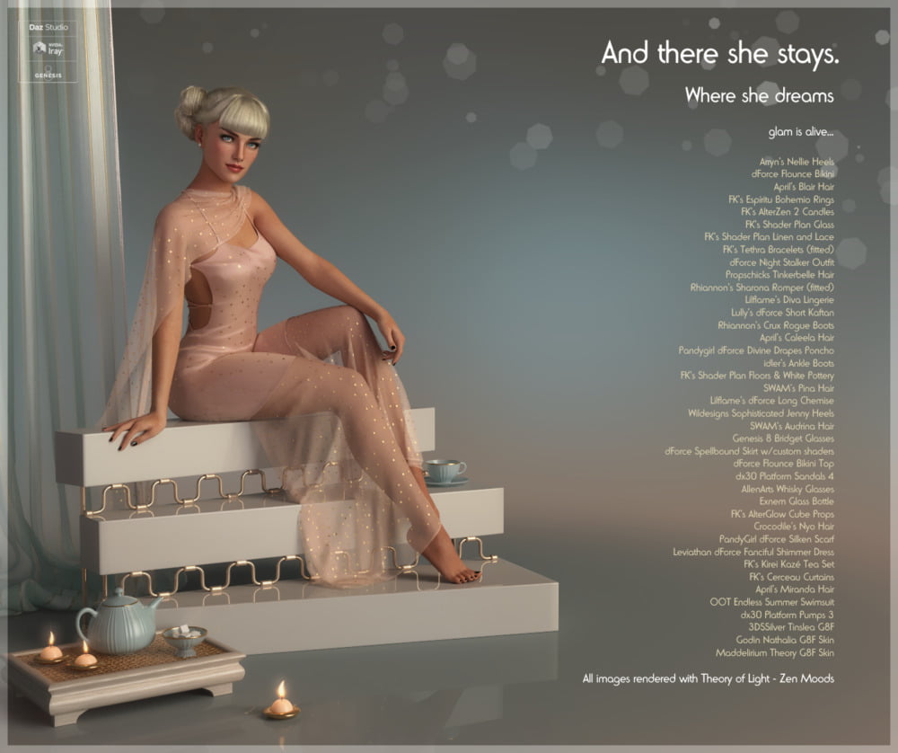 There she stays - Poses and Props for Genesis 8 Female