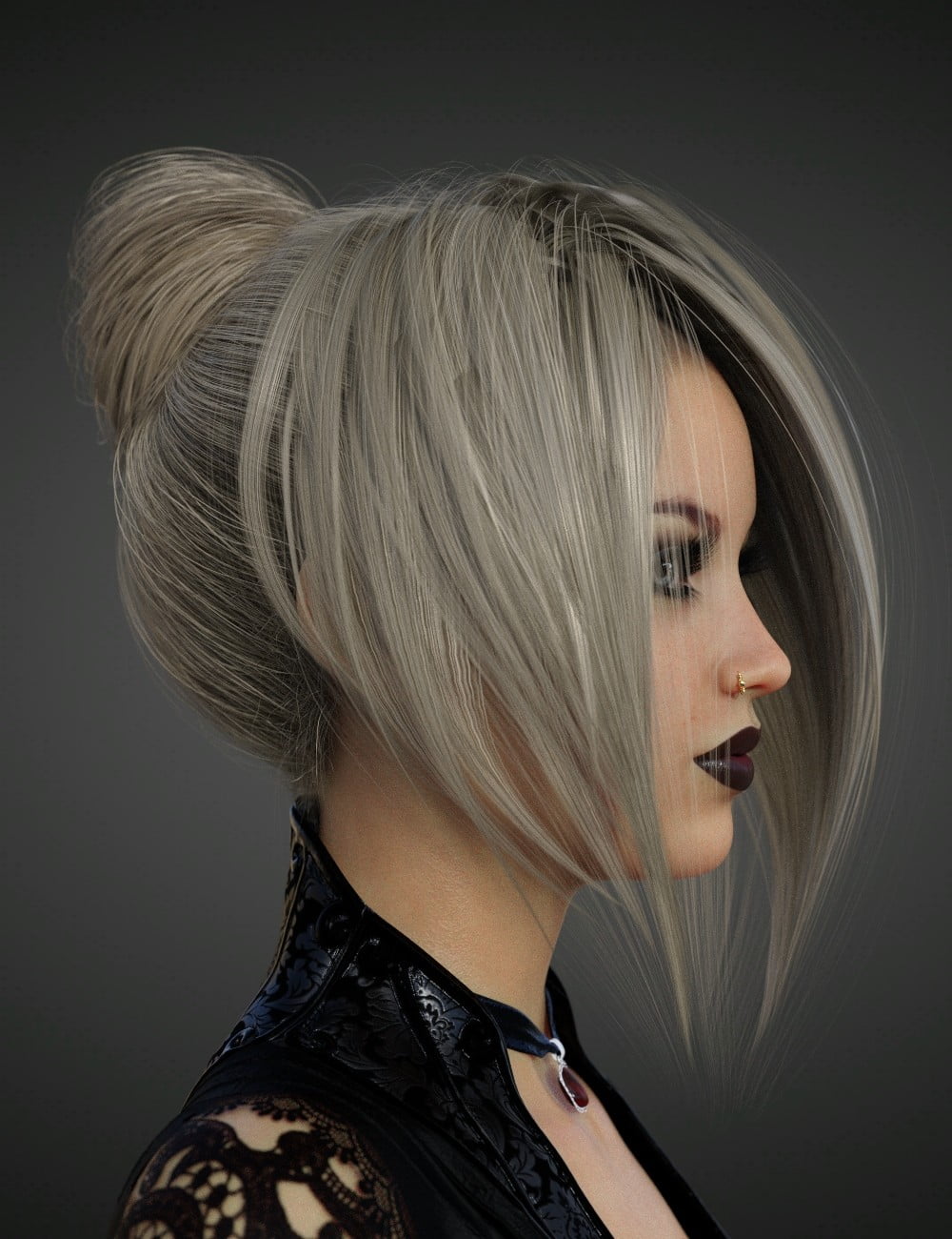 Sultry Bun Hair for Genesis 3 and 8 Female(s)