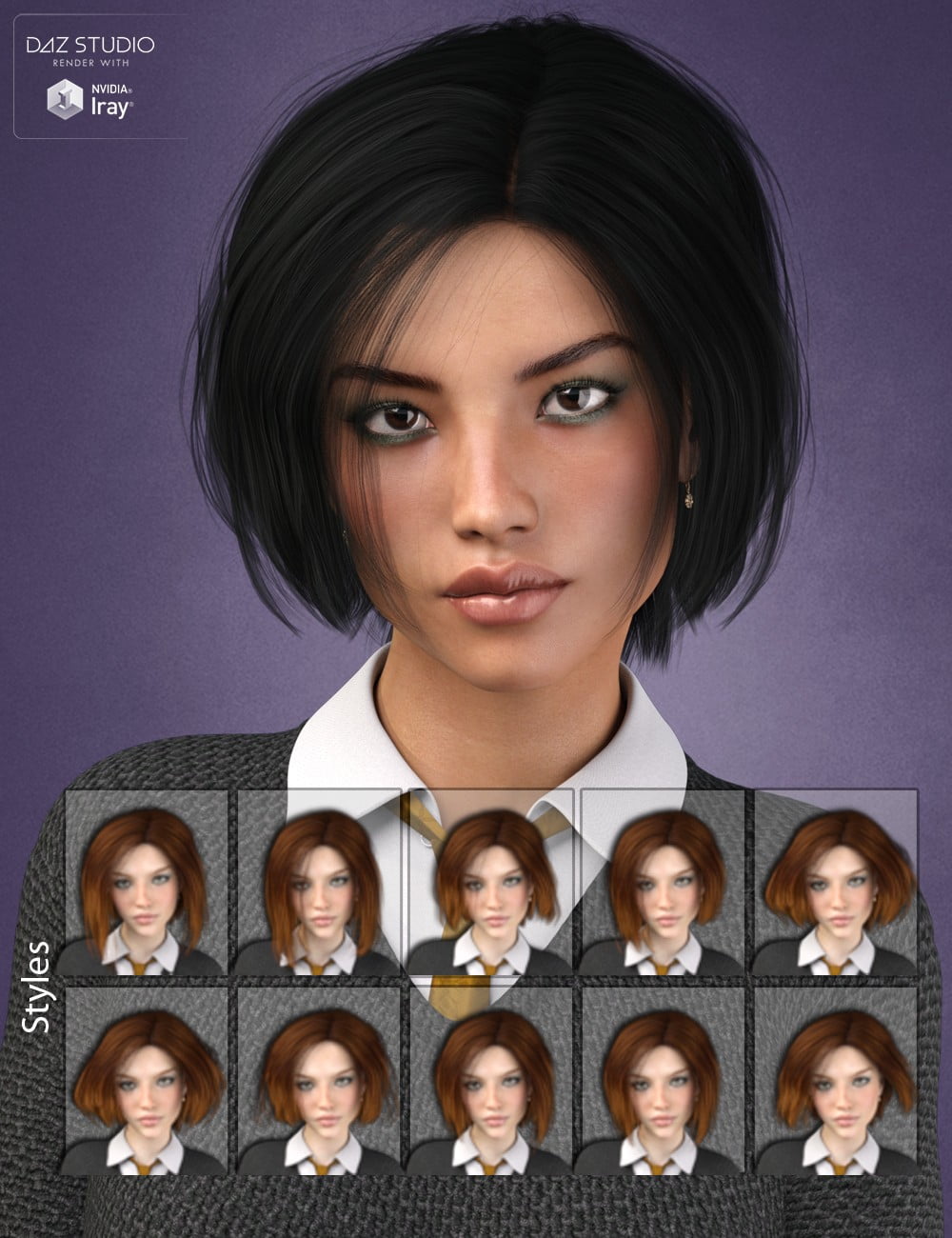 Cordia Hair for Genesis 3 Female(s)