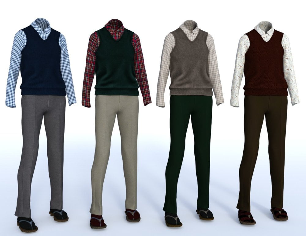 Sweater Vest Outfit Textures (Genesis 8 Male)