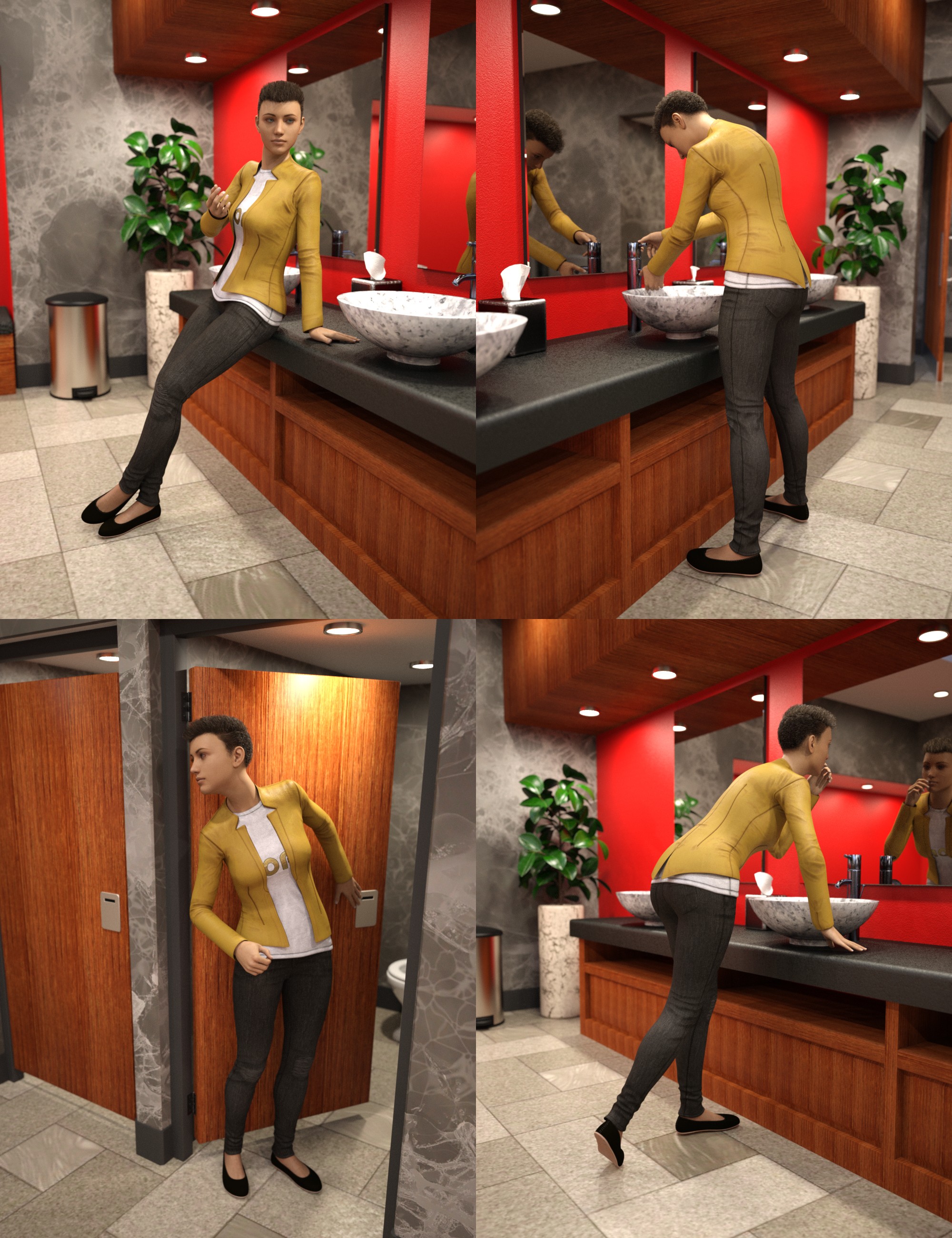 The Executive Restroom Poses for Genesis 8
