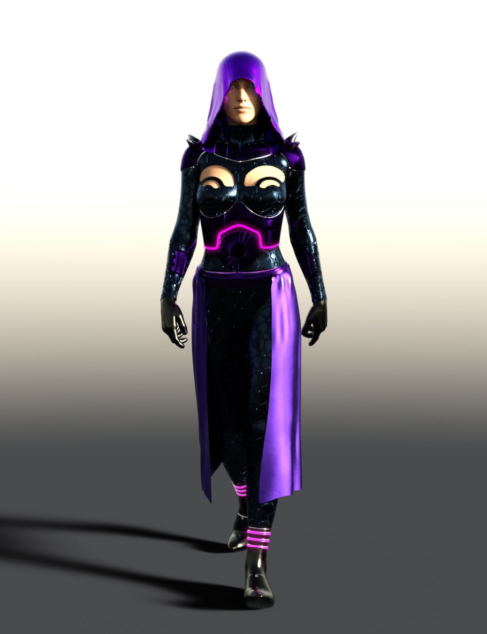 Scifi Dark Goddess Outfit For Genesis 8 Female(s)