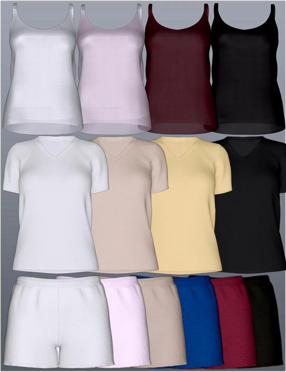 dForce H&C Sleep Shorts Outfits for Genesis 8 Female(s)