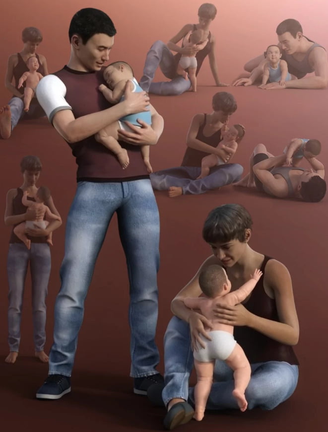 Baby Mine Poses for Genesis 8