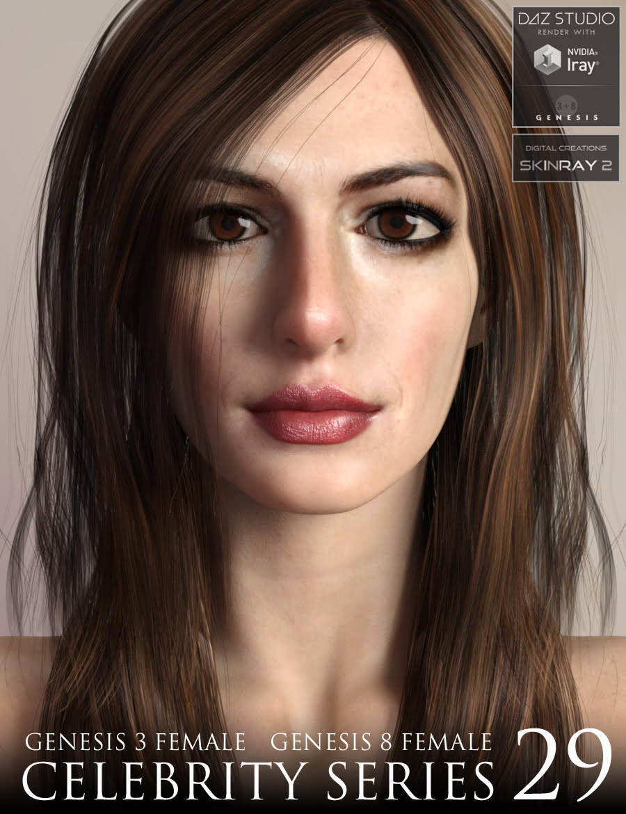 Celebrity Series 29 for Genesis 3 and Genesis 8 Female ⋆ Freebies Daz 3D