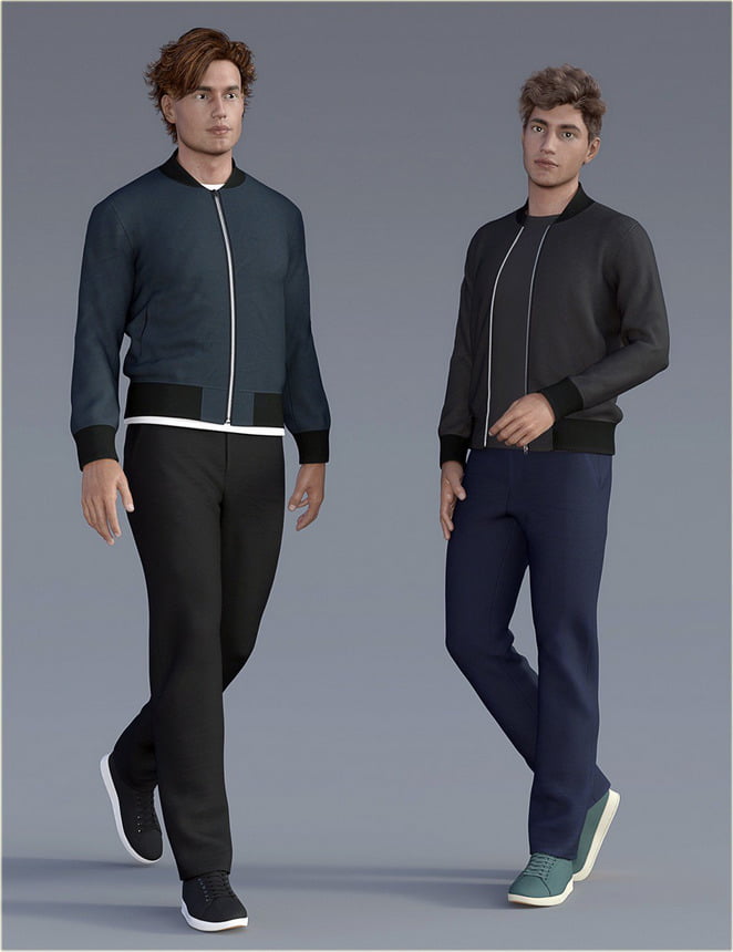 H&C dForce Basic Jacket Outfit for Genesis 8 Male(s)