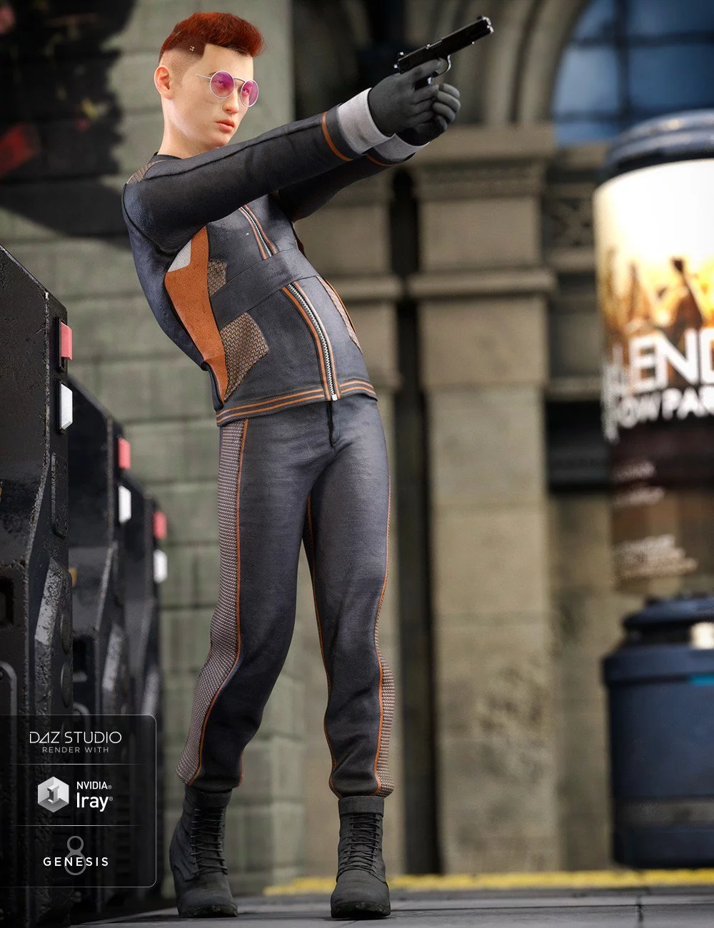 Intergalactic Spy Outfit Textures ⋆ Freebies Daz 3D