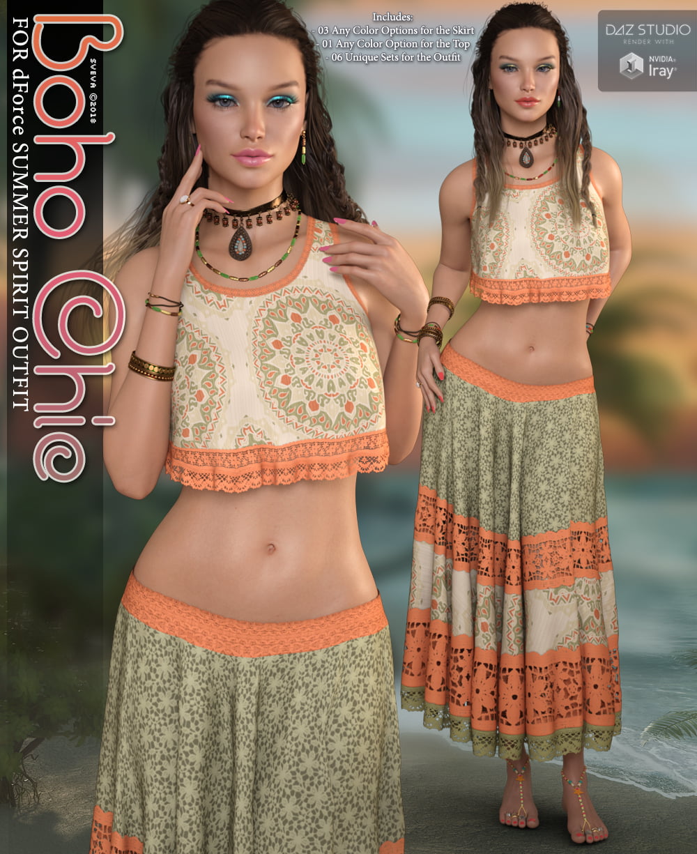 Boho Chic for dForce Summer Spirit Outfit G8F