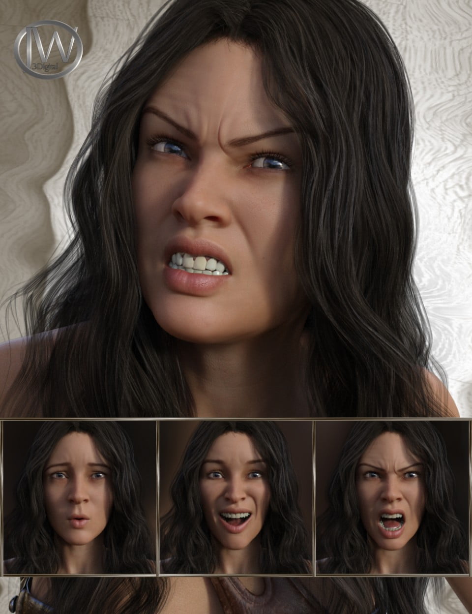 Beautiful Warrior - Expressions for Genesis 8 Female and Gia 8